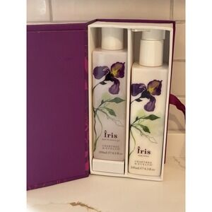 Crabtree & Evelyn Iris Fragrance Scent Bath Shower Gel‎ Body Lotion Gift Set Box